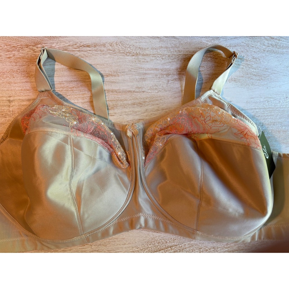 Elila 50F Jacquard Softcup Bra Women Nude 1801 NWT